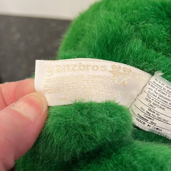 GANZ Plush Green Frog 9" -Heritage Collection-Fully Jointed-1991 - Picture 7 of 7
